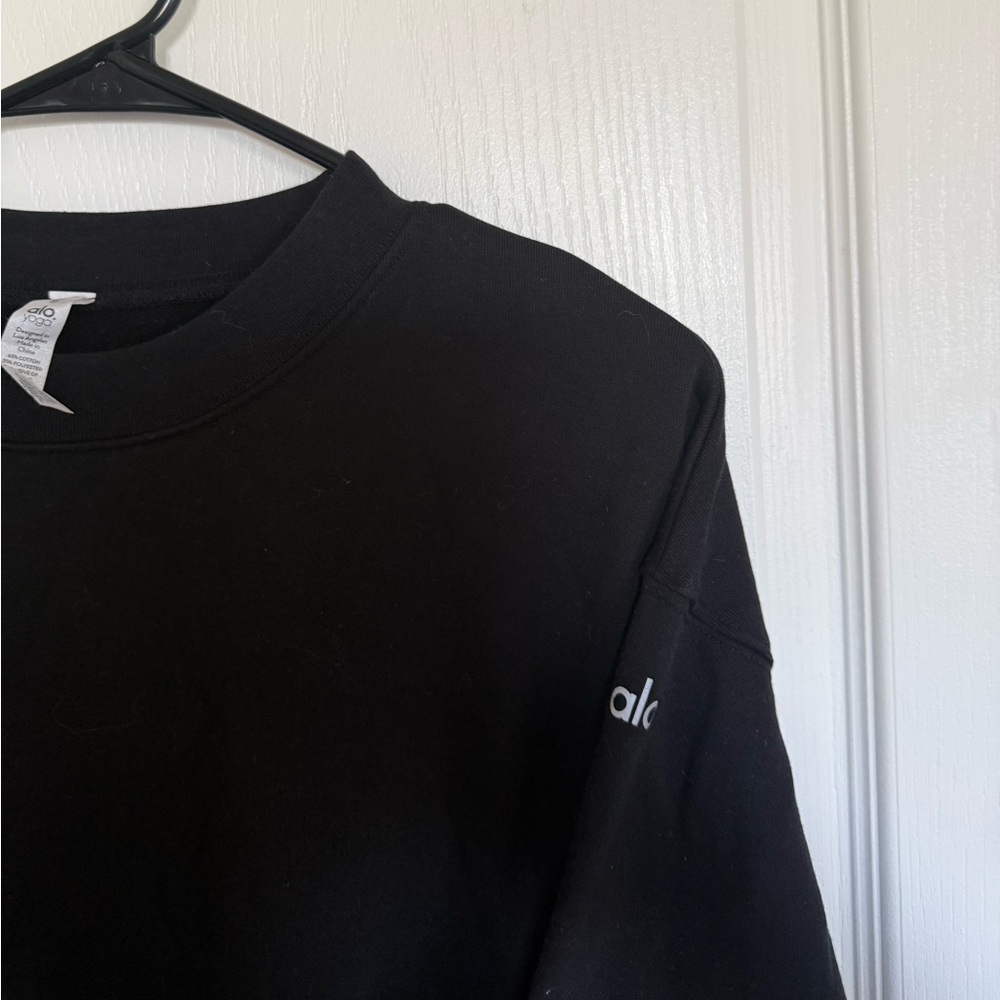 Alo Yoga Cityscape Sweatshirt Dress in Black - Picture 8 of 11